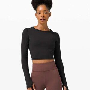 Sold - Lululemon Wunder Train Cropped Long Sleeve